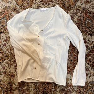 🌼2 for 25🌼 Mango classic cream blouse S